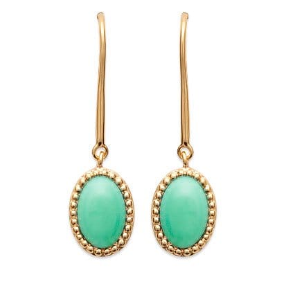 Orecchini in avventurina Alexandra – Placcato oro 750