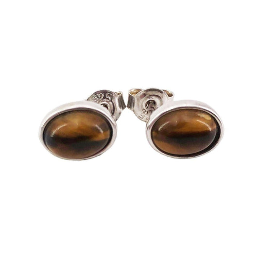 Orecchini in occhio di tigre Camille – Argento 925