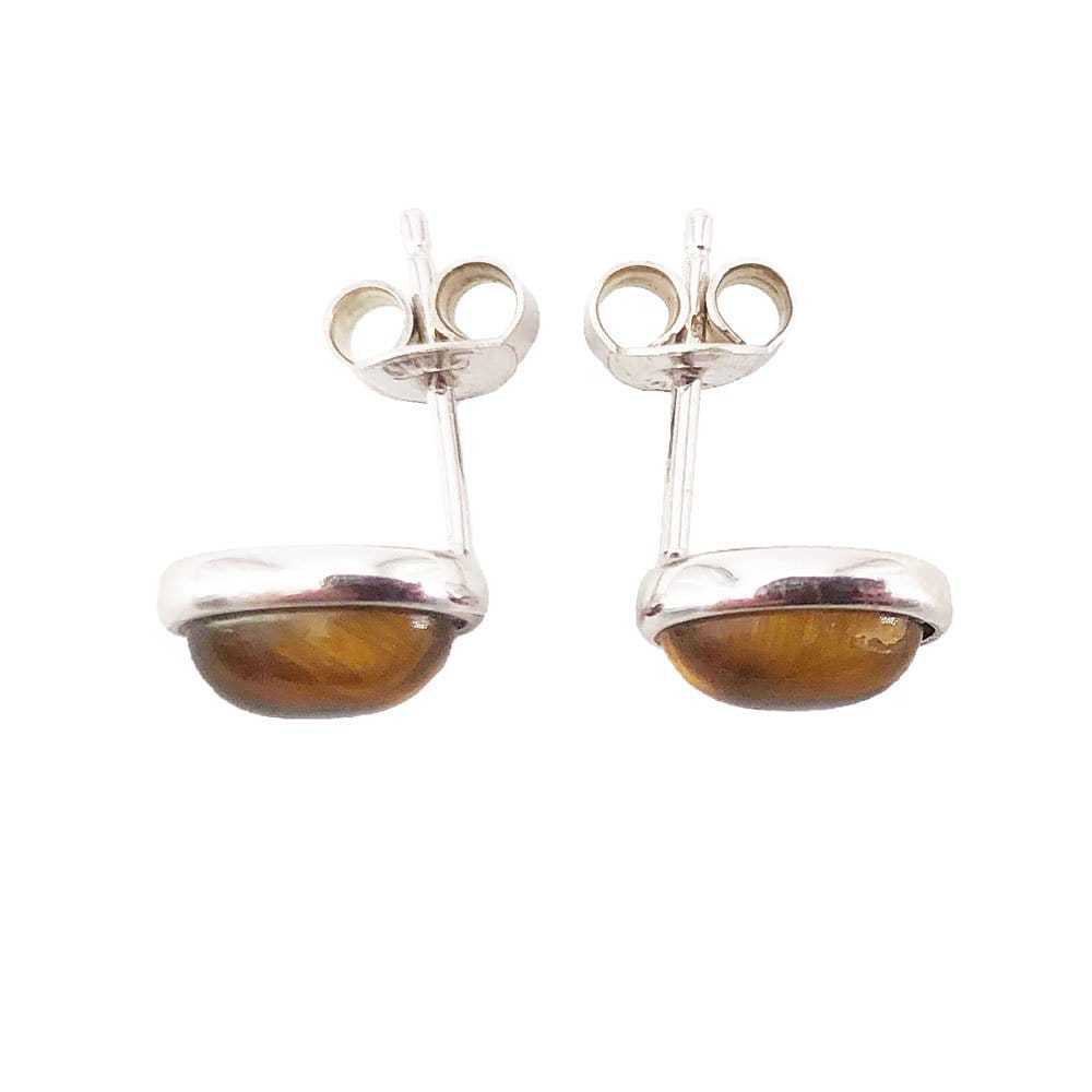 Orecchini in occhio di tigre Camille – Argento 925