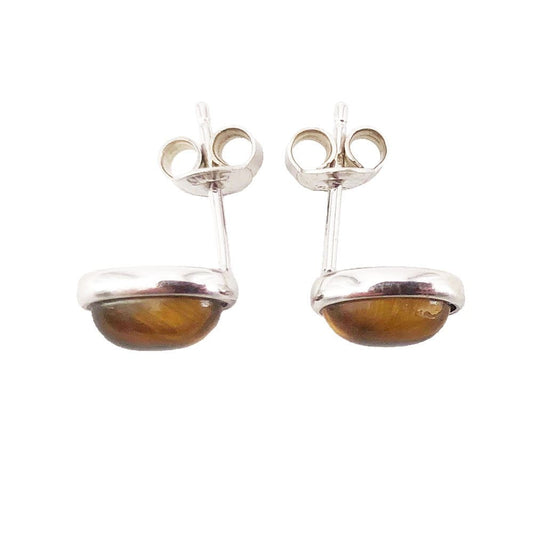 Orecchini in occhio di tigre Camille – Argento 925