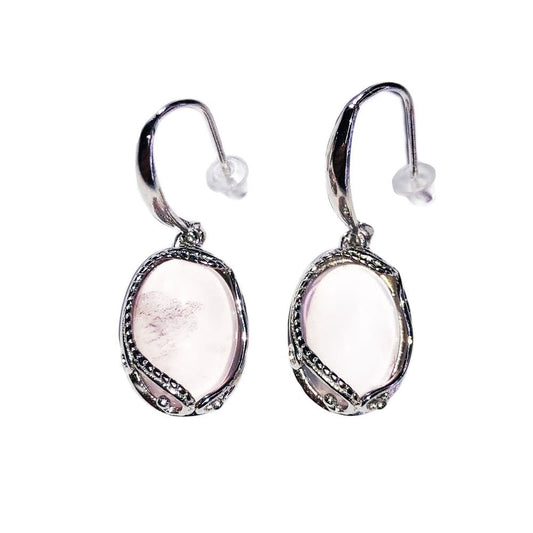 Orecchini in quarzo rosa Capucine – Argento 925