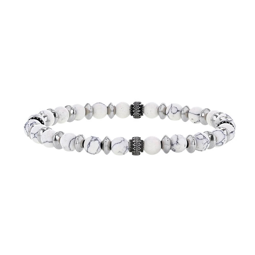 Bracciale in howlite per lui – Ref. F01-596