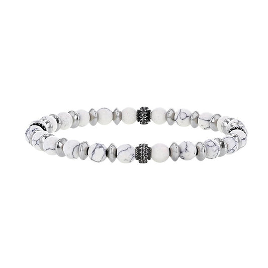 Bracciale in howlite per lui – Ref. F01-596