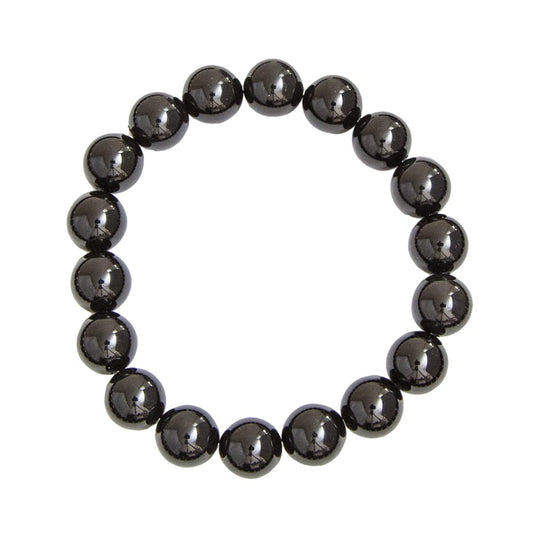 Bracciale in agata nera – Perle da 10 mm