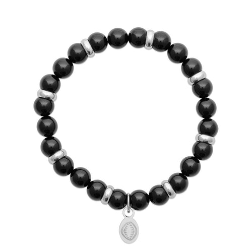 Bracciale in agata nera e anelli per lui