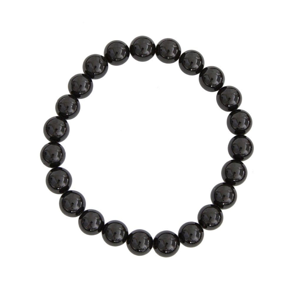 Bracciale in agata nera – Perle da 8 mm