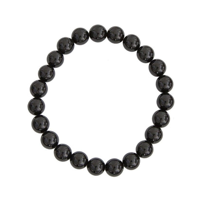 Bracciale in agata nera – Perle da 8 mm