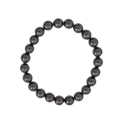 Bracciale in agata nera – Perle da 8 mm