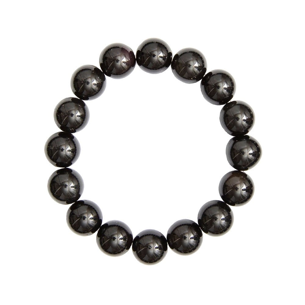 Bracciale in agata nera – Perle da 12 mm