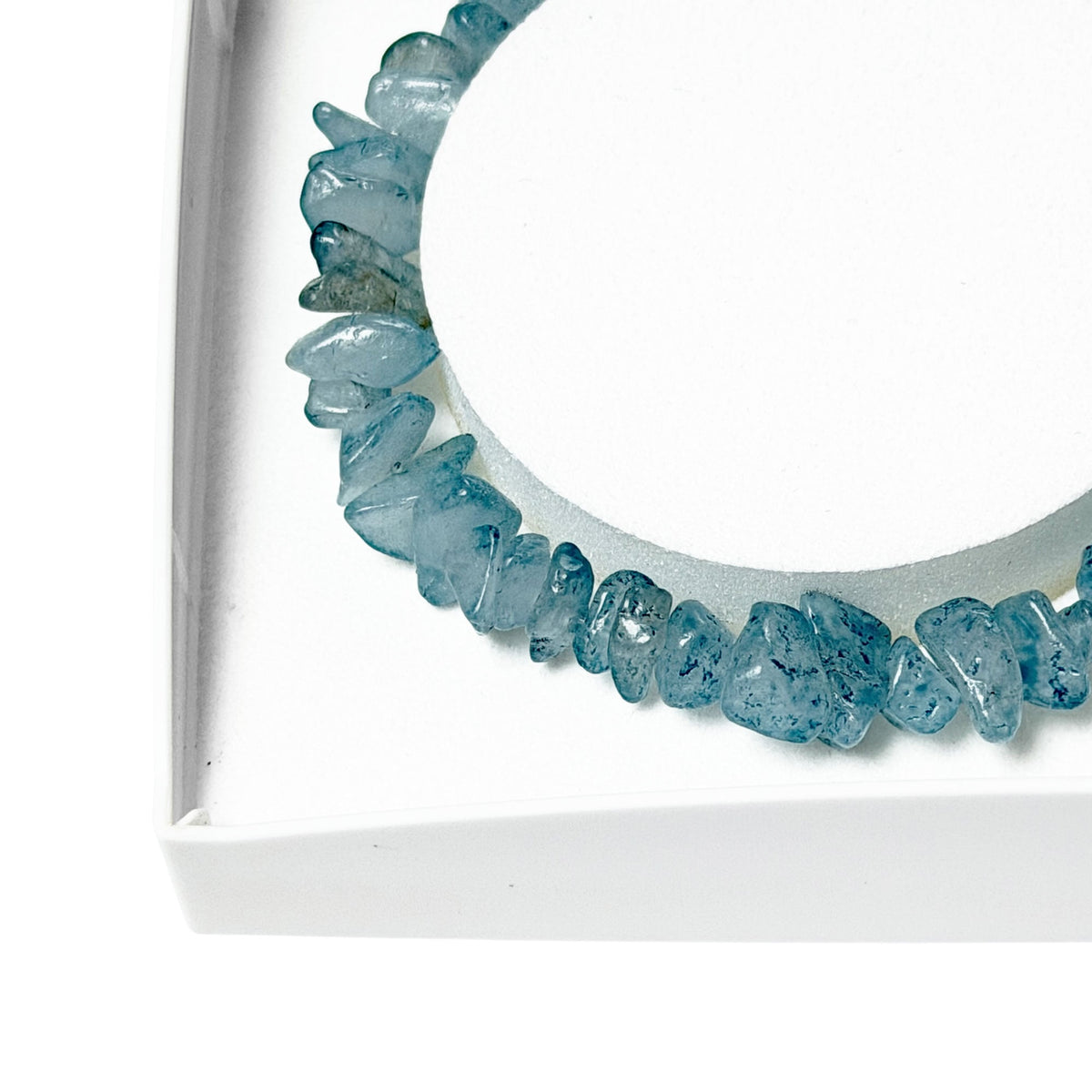 Bracciale in acquamarina – Barocco con chiusura – da 19 a 23 cm