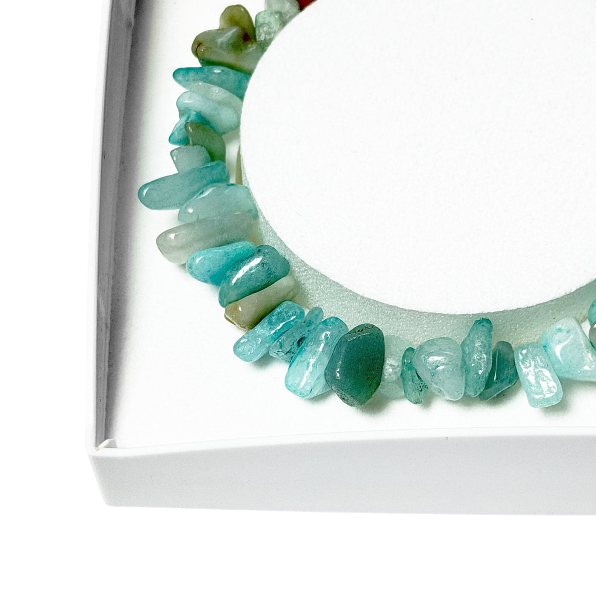 Bracciale in amazzonite – Barocco con chiusura – da 19 a 23 cm
