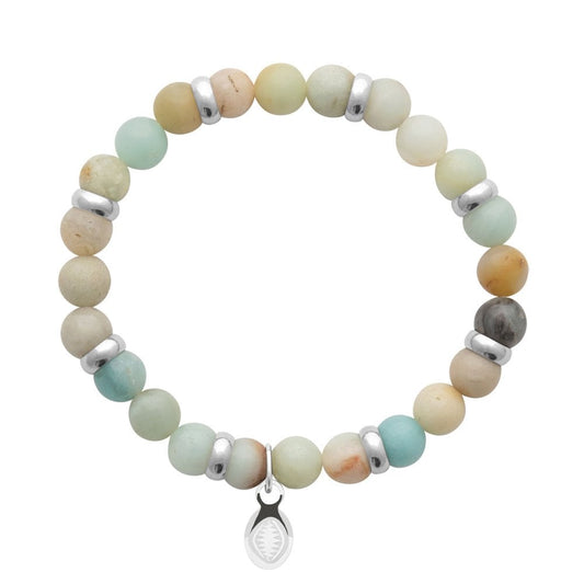 Bracciale in amazzonite e anelli per lui