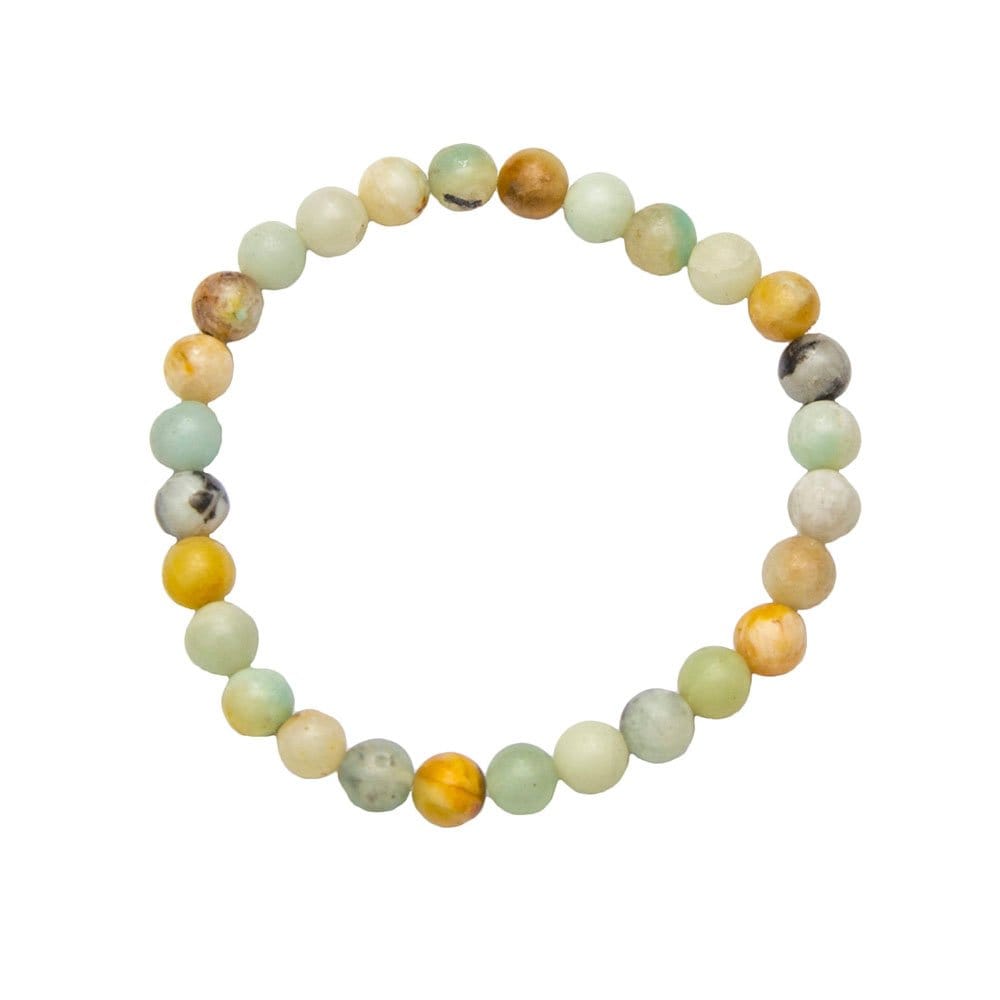 Bracciale in amazzonite multicolore – Perle da 6 mm