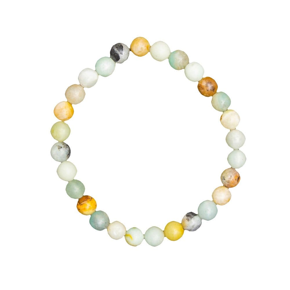 Bracciale in amazzonite multicolore – Perle da 6 mm