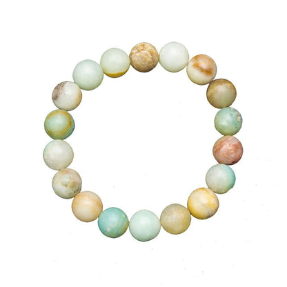 Bracciale in amazzonite multicolore – Perle da 10 mm