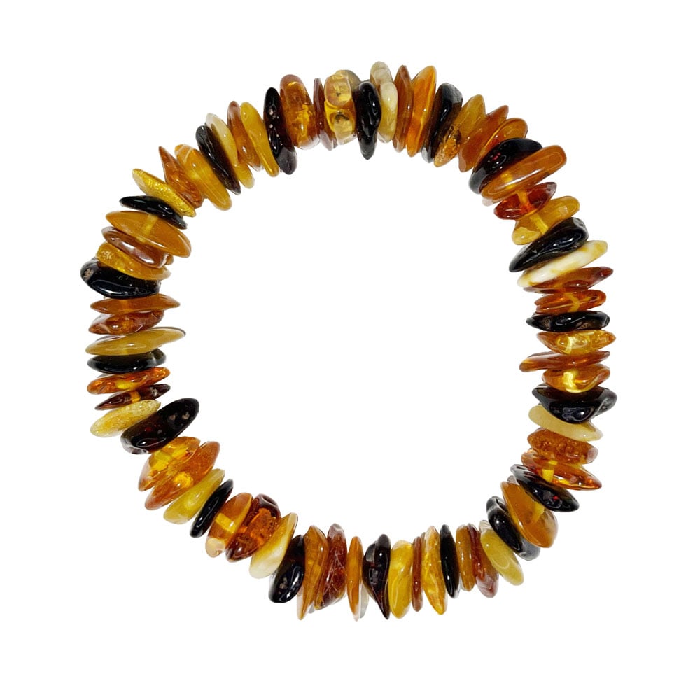 Bracciale in ambra multicolore – Barocco 19 cm