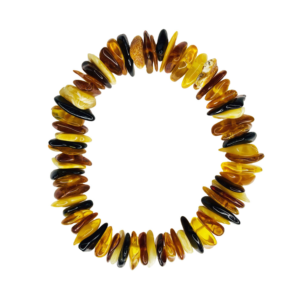 Bracciale in ambra multicolore – Barocco 19 cm