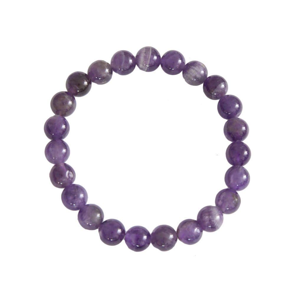Bracciale in ametista – Perle da 8 mm