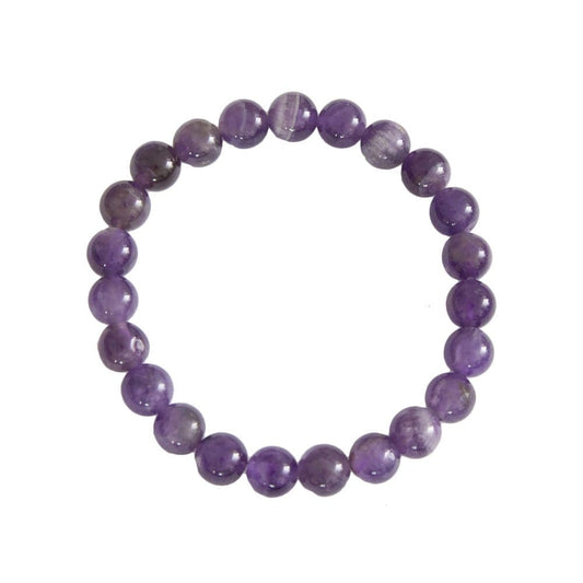 Bracciale in ametista – Perle da 8 mm