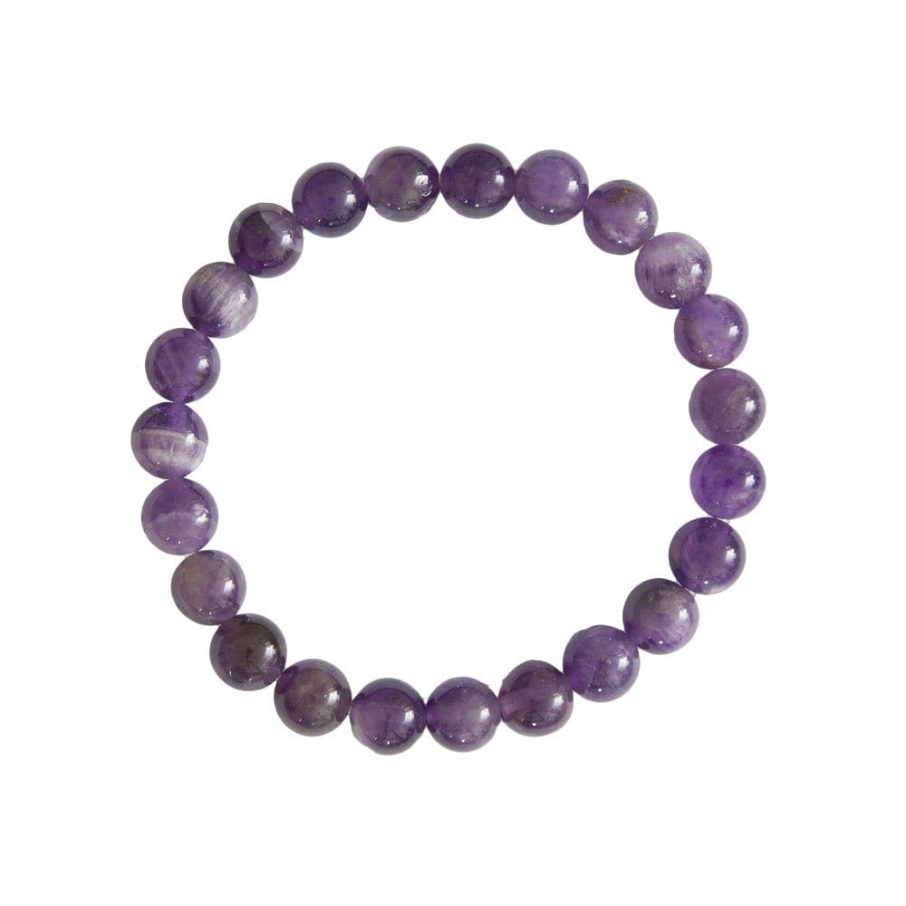 Bracciale in ametista – Perle da 8 mm