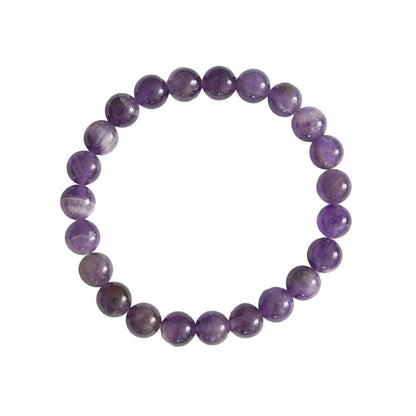 Bracciale in ametista – Perle da 8 mm