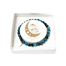 Bracciale in apatite blu – Perle da 6 mm