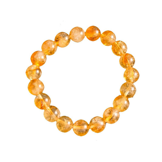 Bracciale in citrino – Perle da 10 mm