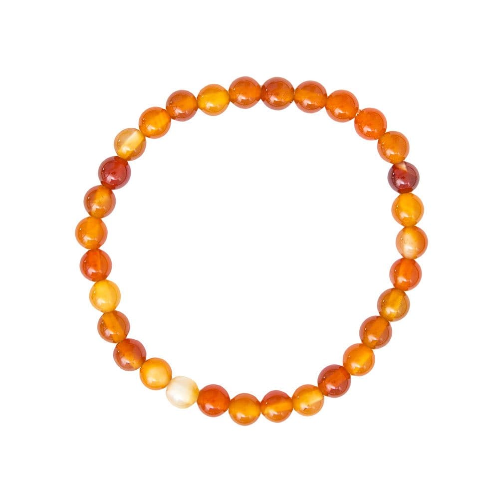 Bracciale in corniola – Perle da 6 mm