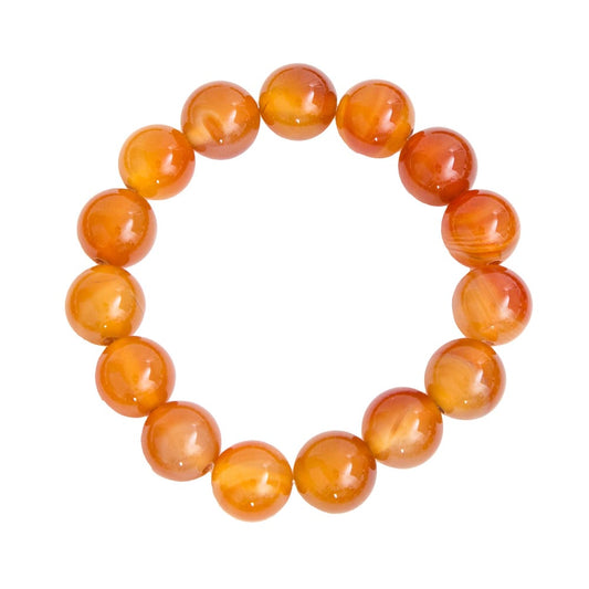 Bracciale in corniola – Perle da 12 mm