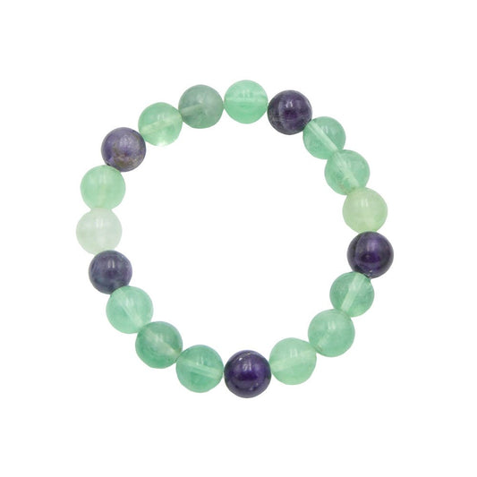Bracciale in fluorina multicolore – Perle da 10 mm