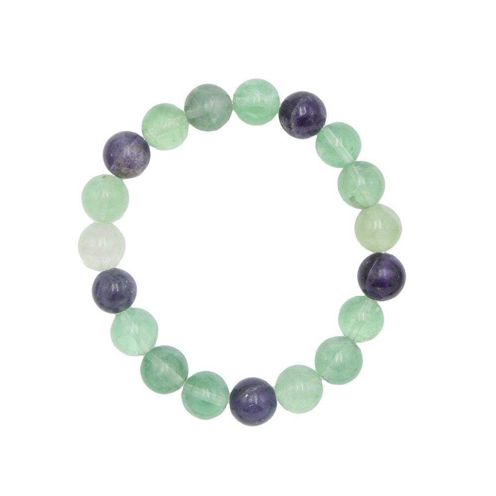 Bracciale in fluorina multicolore – Perle da 10 mm