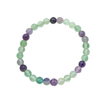 Bracciale in fluorina multicolore – Perle da 6 mm