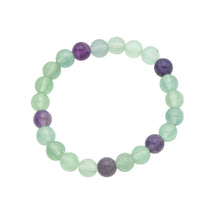Bracciale in fluorite multicolore – Perle da 8 mm
