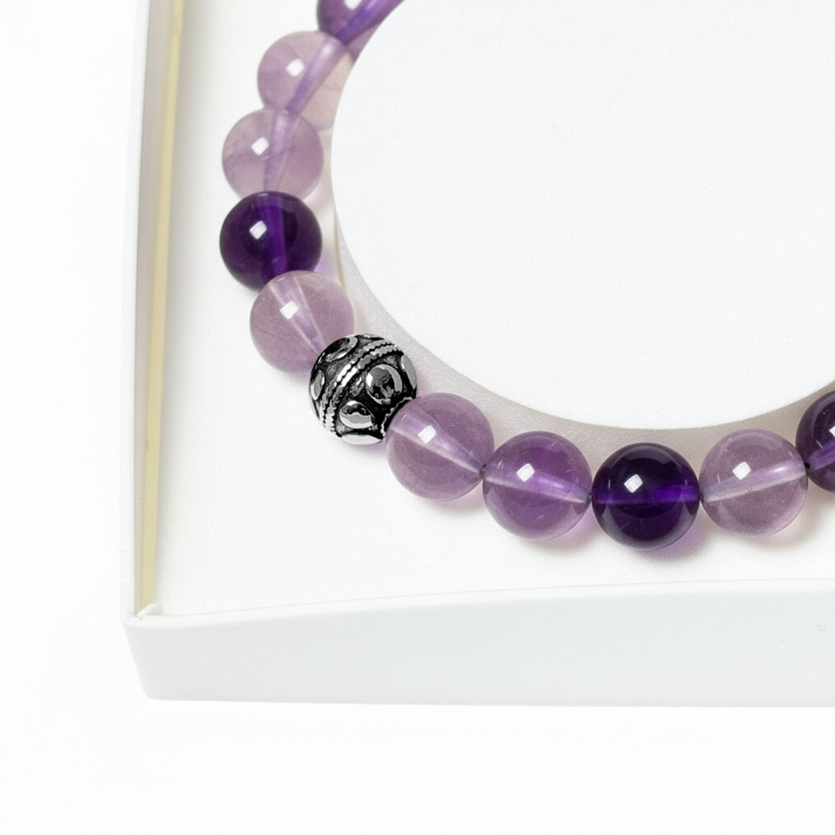 Bracciale in fluorite e sfera per lei