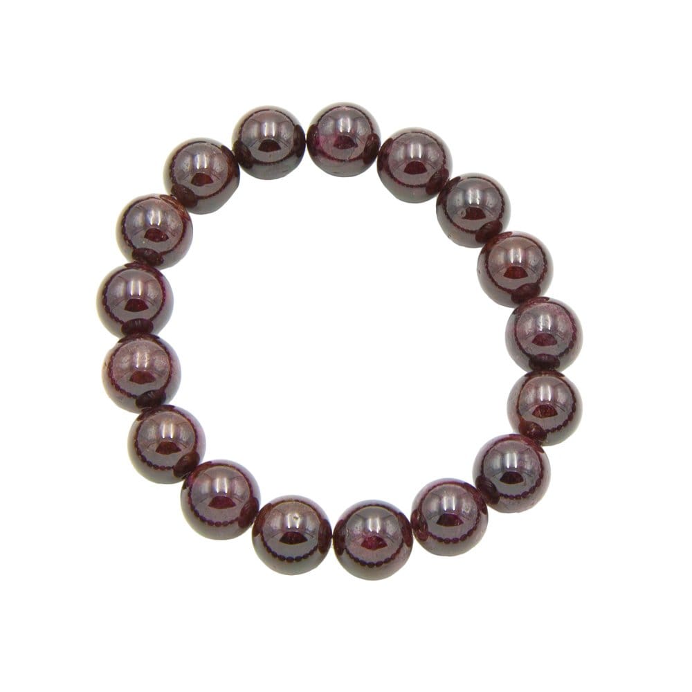 Bracciale in granato rosso – Perle da 10 mm