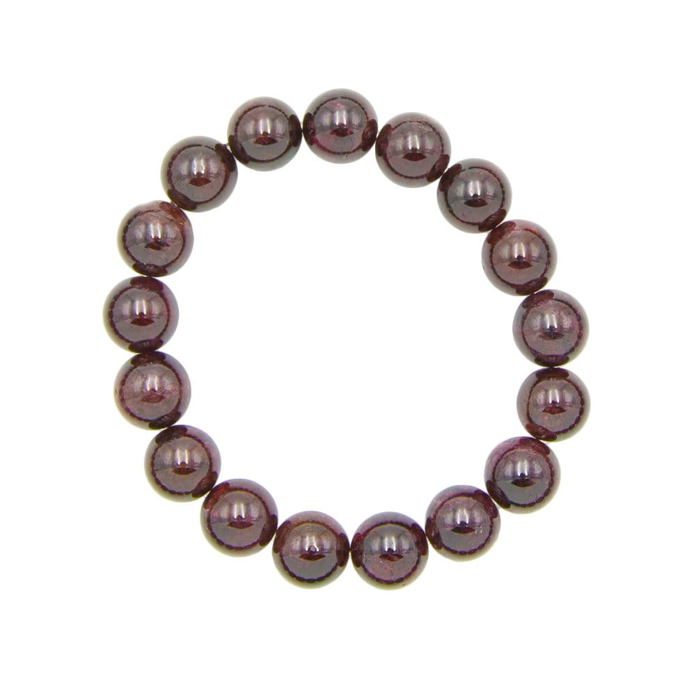 Bracciale in granato rosso – Perle da 10 mm
