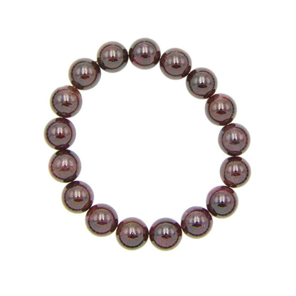 Bracciale in granato rosso – Perle da 10 mm