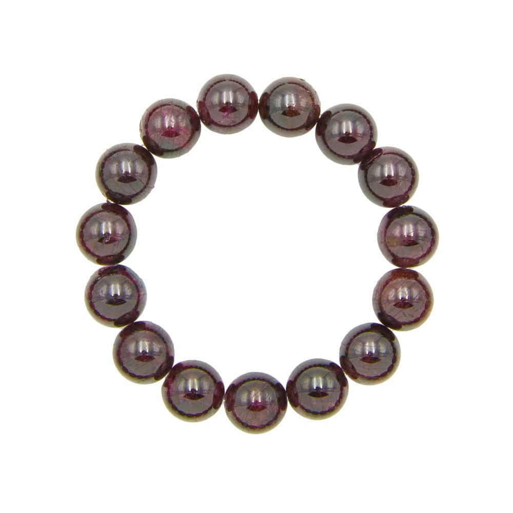Bracciale in granato rosso – Perle da 12 mm