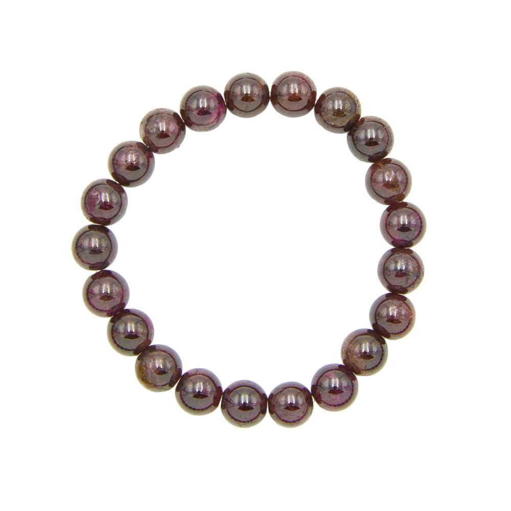 Bracciale in granato rosso – Perle da 8 mm
