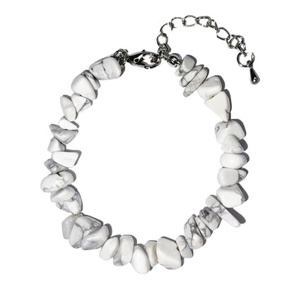 Bracciale in howlite – Barocco con chiusura – da 19 a 23 cm