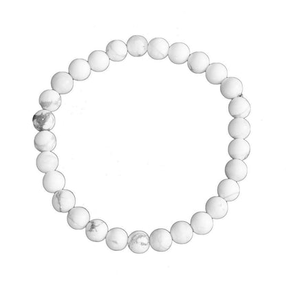 Bracciale in howlite – Perle da 6 mm