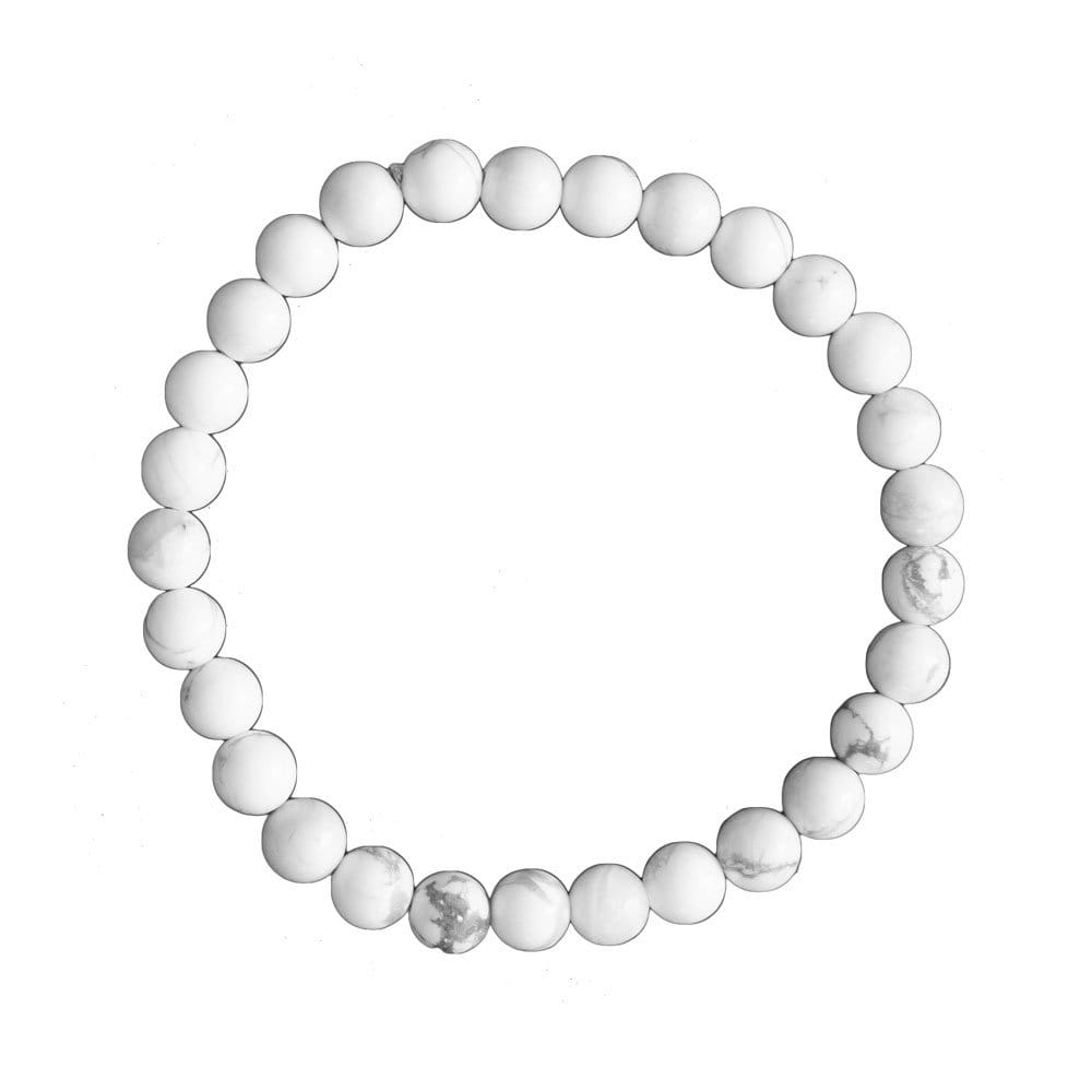 Bracciale in howlite – Perle da 6 mm