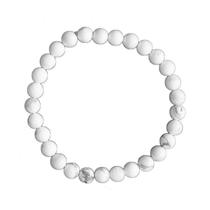 Bracciale in howlite – Perle da 6 mm