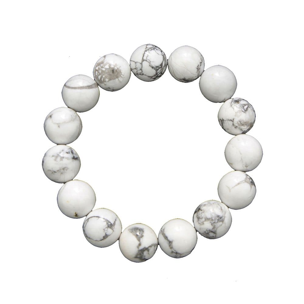 Bracciale in howlite – Perle da 12 mm