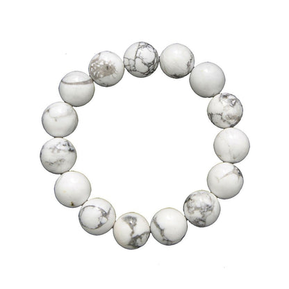 Bracciale in howlite – Perle da 12 mm