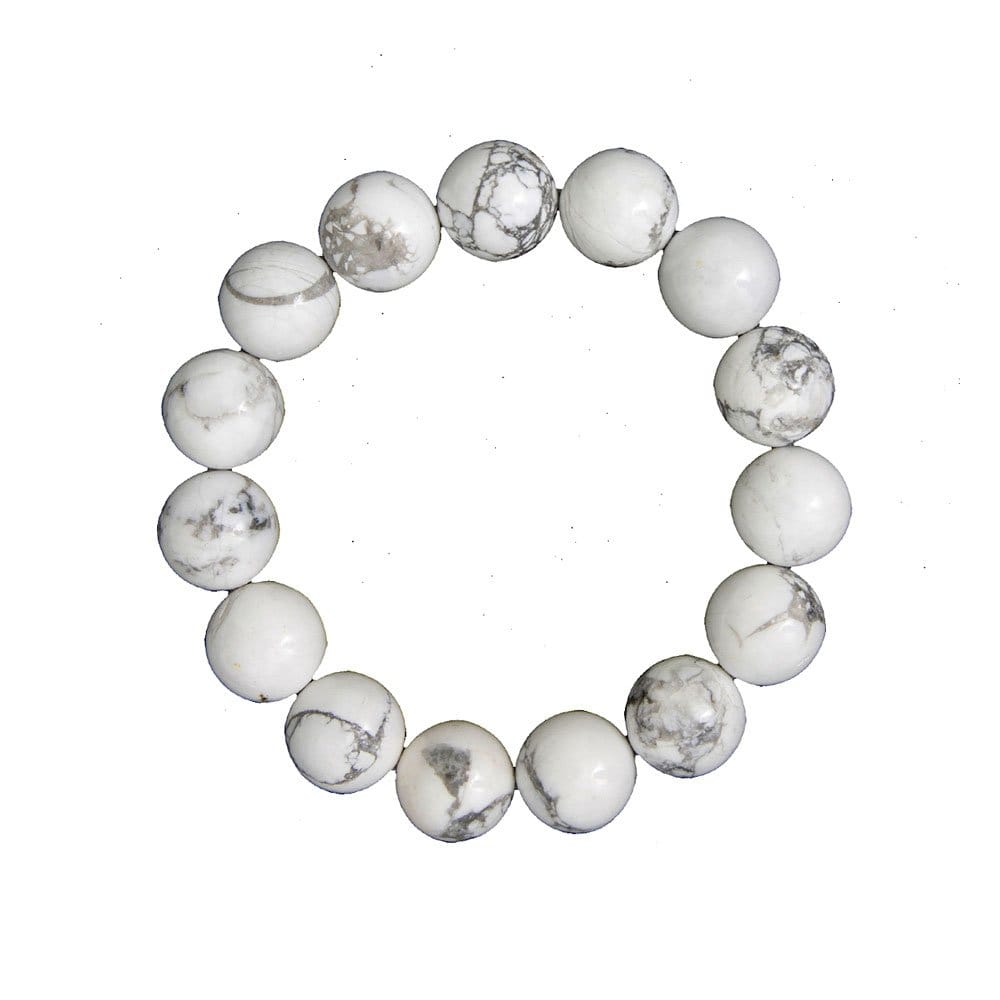 Bracciale in howlite – Perle da 12 mm