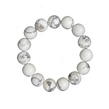 Bracciale in howlite – Perle da 12 mm