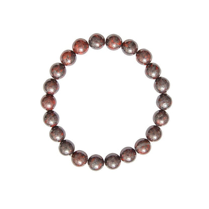 Bracciale in diaspro brecciato – Perle da 8 mm