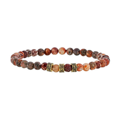 Bracciale in diaspro leopardato per lui – Ref. F01-622