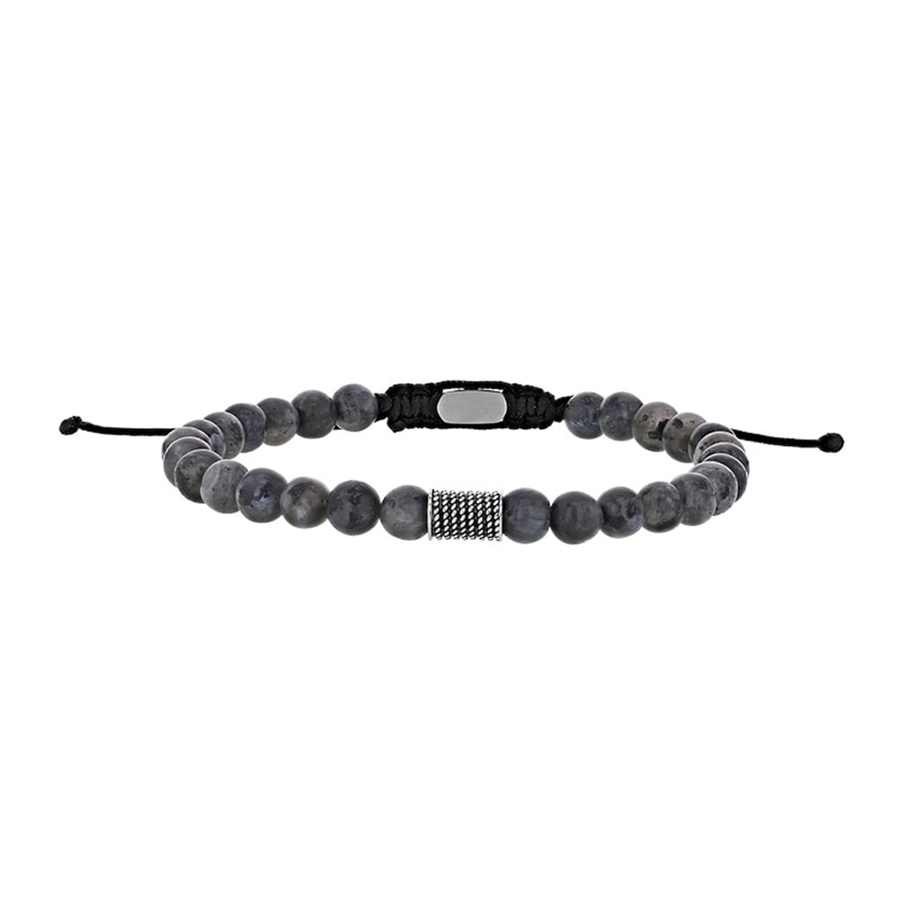 Bracciale in labradorite per lui cordoncino regolabile – Ref. F01-594